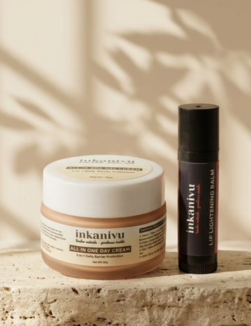 All-in-One Day Cream + Lip Lightening Balm