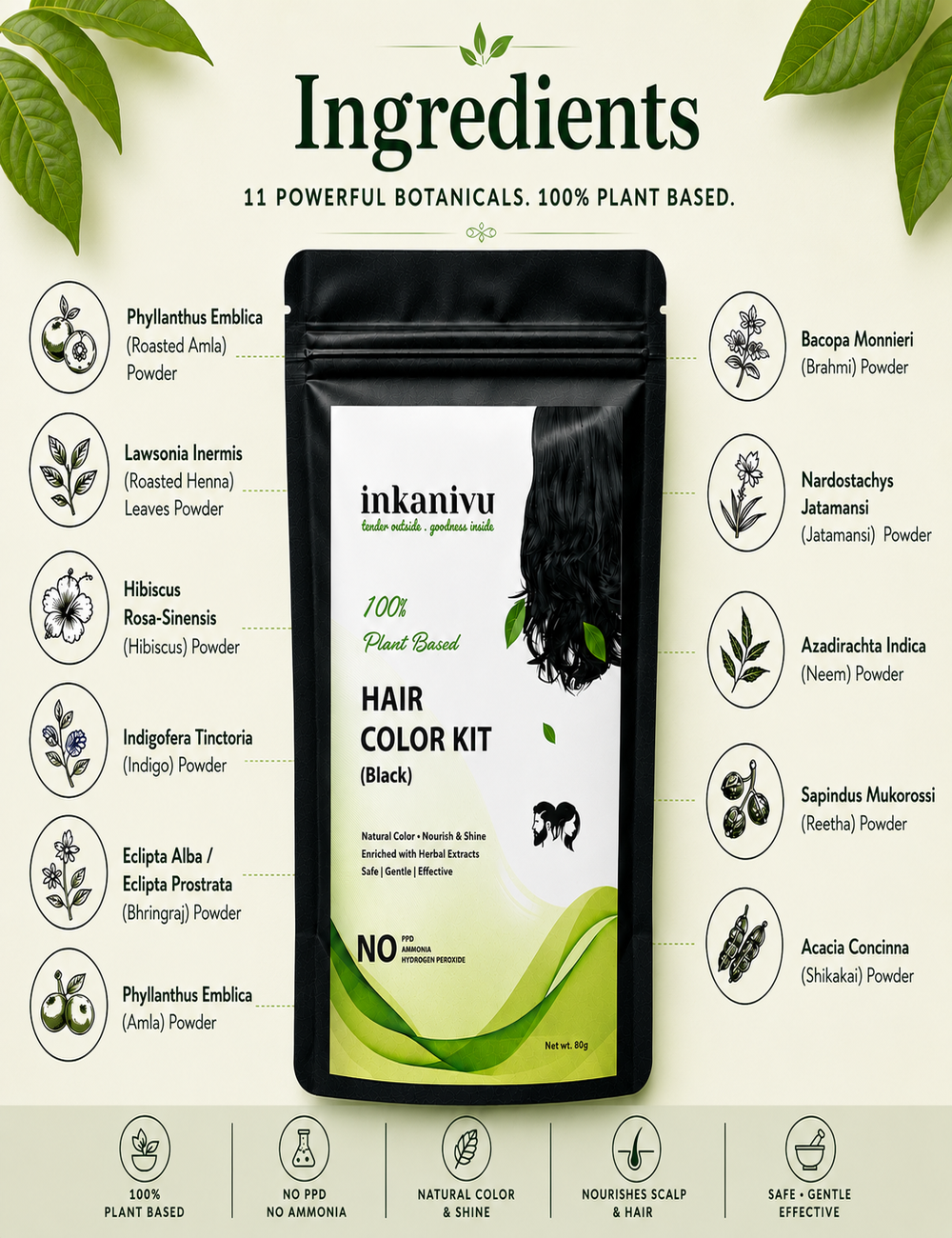 Hair Color Kit (Black)