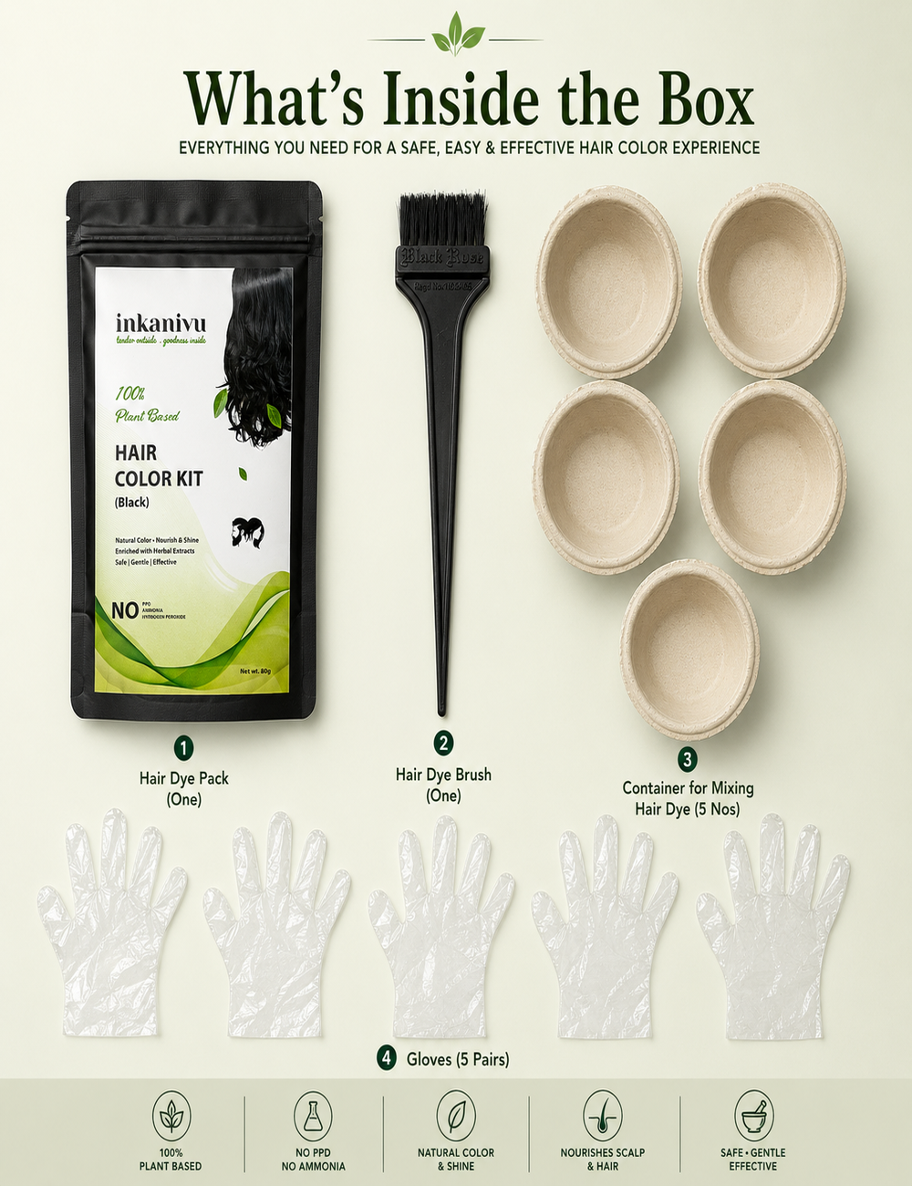 Hair Color Kit (Black)